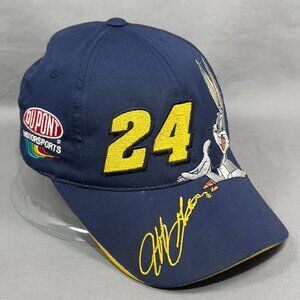 Jeff Gordon Chase #24 NASCAR Snapback Hat Cap Navy Dupont Bugs Bunny Looney Mens